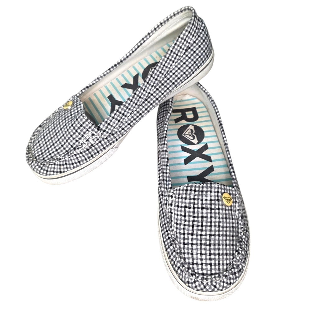 Roxy Minnow VII Slip-On Shoes Gingham Women's Size 6